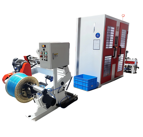 Stroj na lepenie káblov